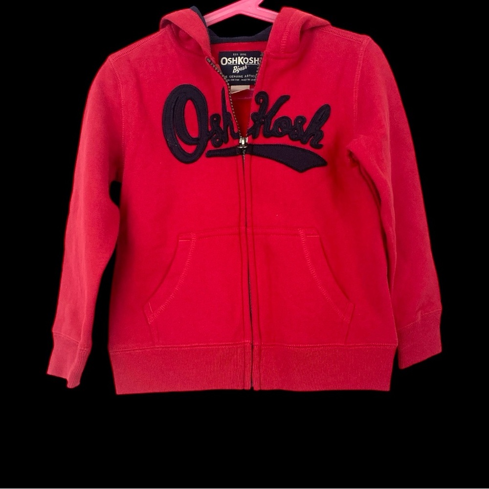🔹OshKosh B'gosh Red Zip-Up Hoodie Sweatshirt